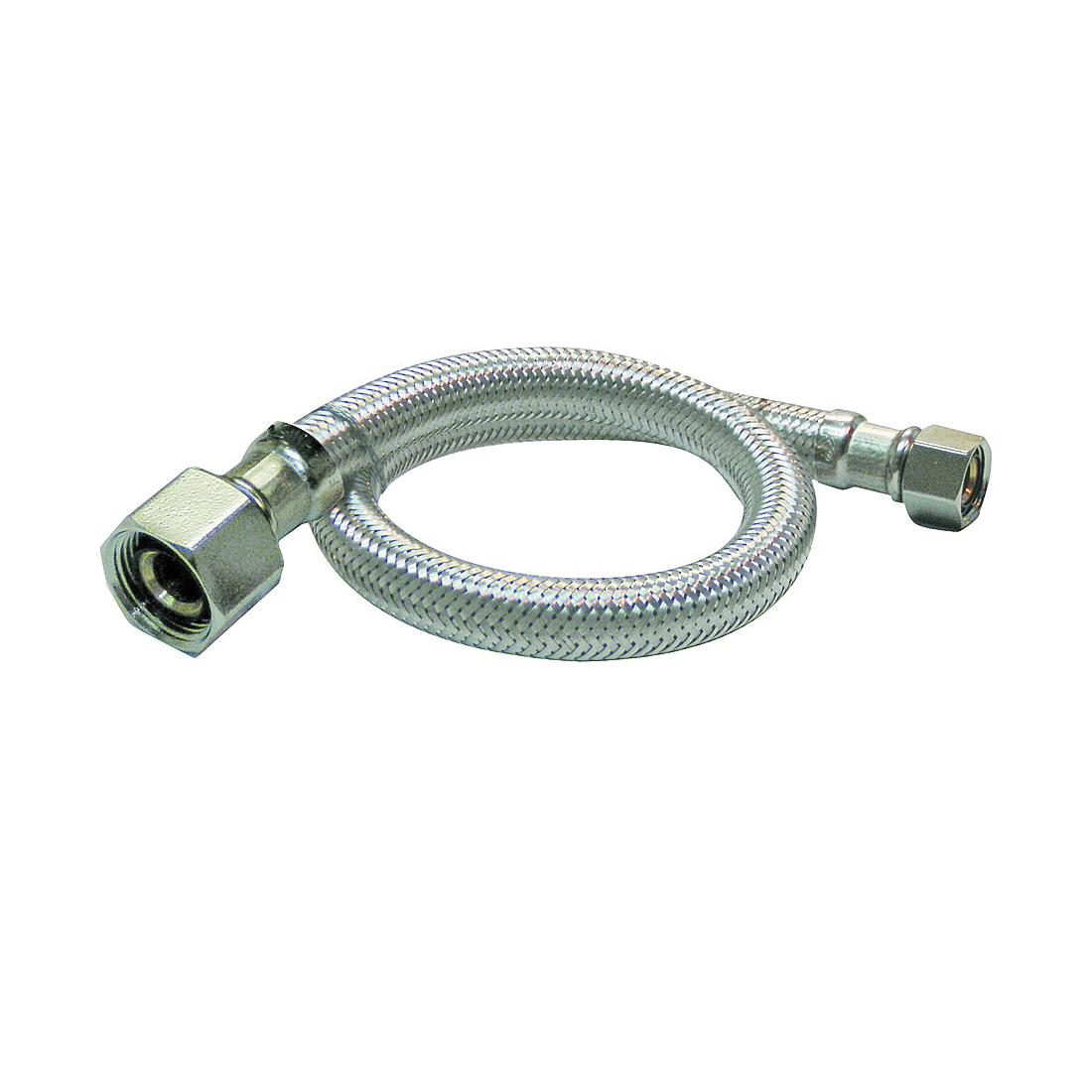 EZ Series PP23817 Sink Supply Tube, 1/2 in Inlet, FIP Inlet, 1/2 in Outlet, FIP Outlet, Stainless Steel Tubing, 16 in L