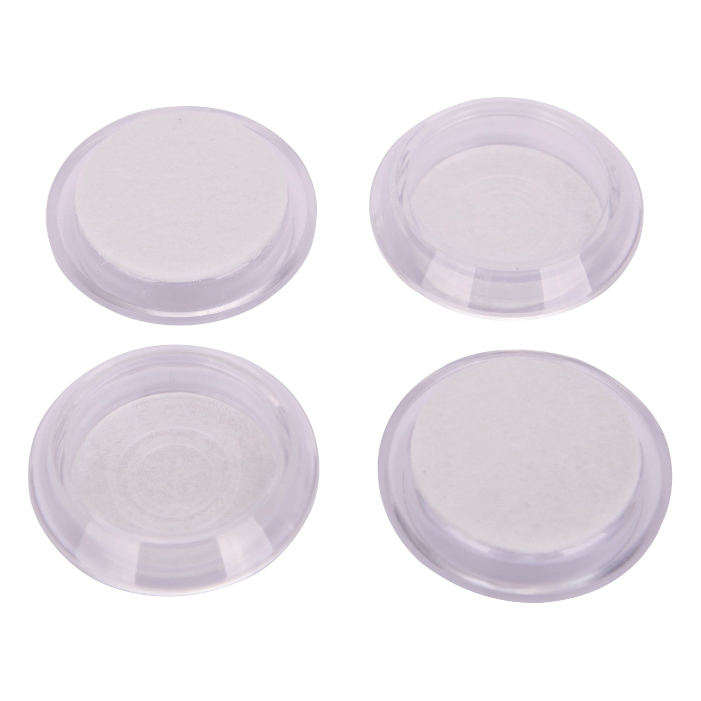 FE-50820-PS Caster Furniture Glide, Plastic, Clear, Clear, 2-1/4 x 2-1/4 x 5/8 in Dimensions