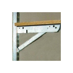 FAST-MOUNT™ BK-0103-14 Double Shelf Bracket with Support, 300 lb, 15-1/2 in L, 1/2 in H, Steel, Galvanized