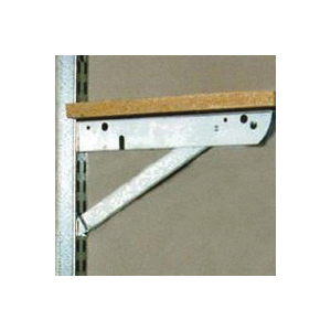 FAST-MOUNT™ BK-0103-22 Double Shelf Bracket with Support, 300 lb, 22-1/2 in L, 1/2 in H, Steel, Galvanized