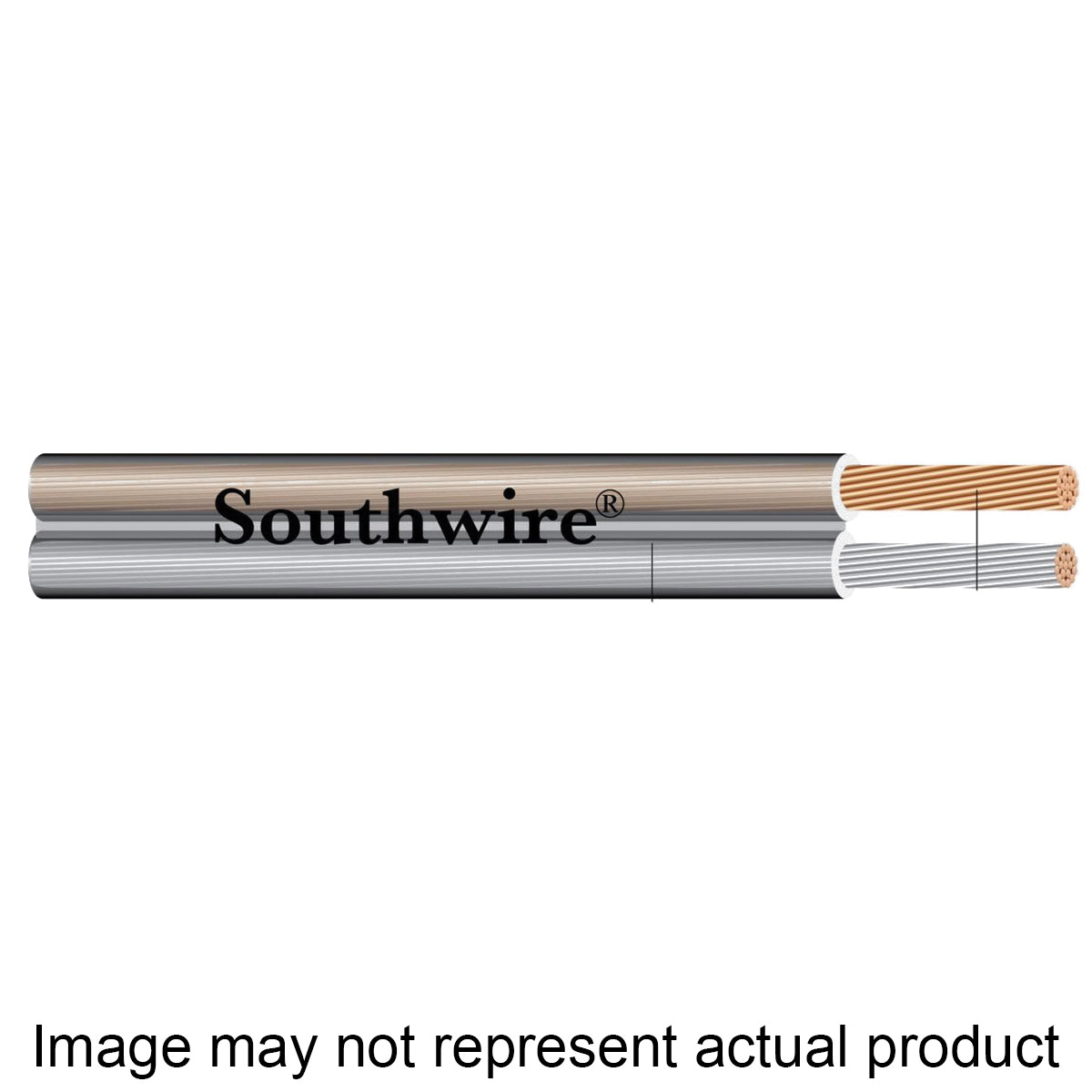 94605M418 Speaker Cable, 16 AWG Wire, PVC Sheath, Clear Sheath, 250 ft L
