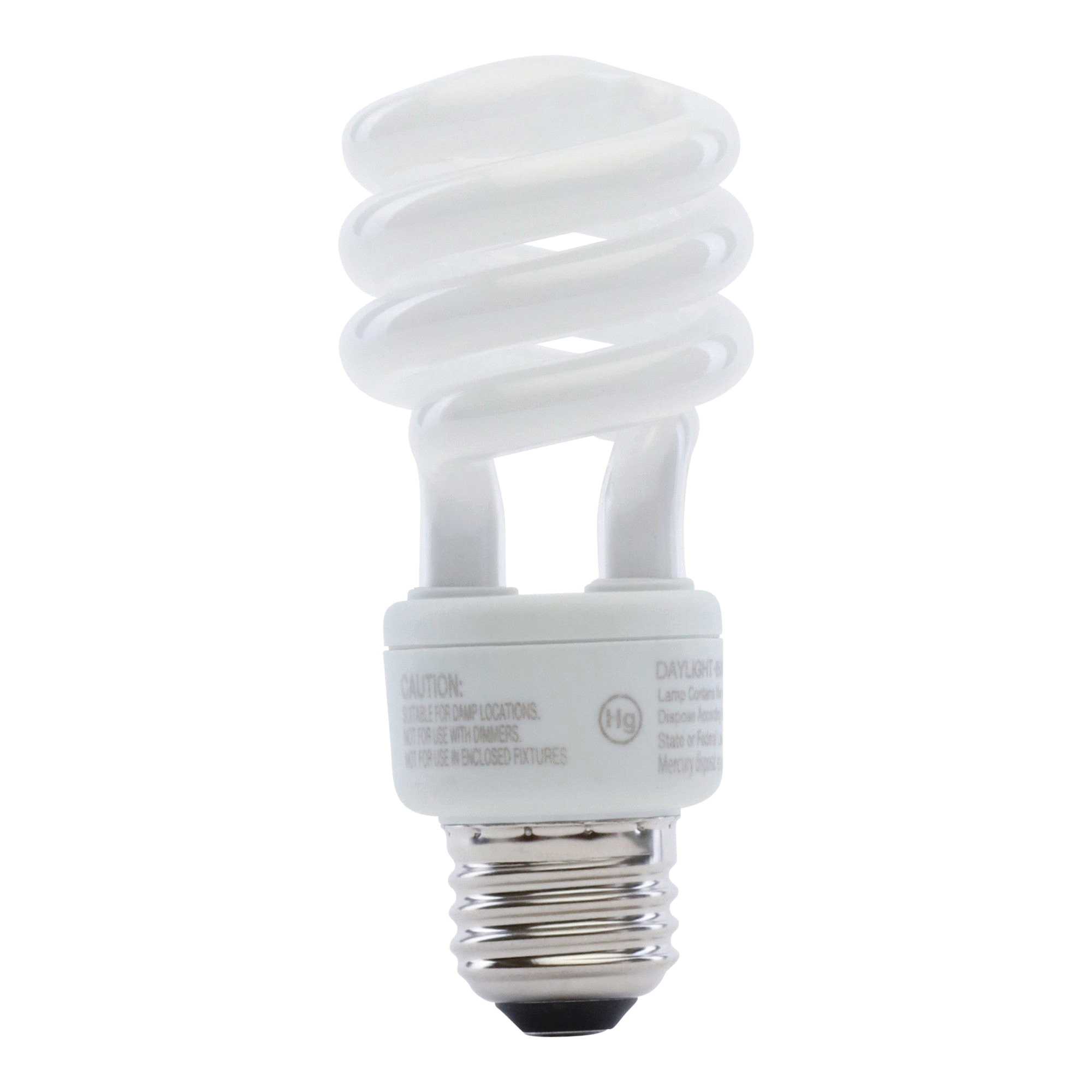 ESL13T/D/4 Compact Fluorescent Bulb, 13 W, Twist Lamp, E26 Medium Lamp Base, 800 Lumens, 6500 K Color Temp