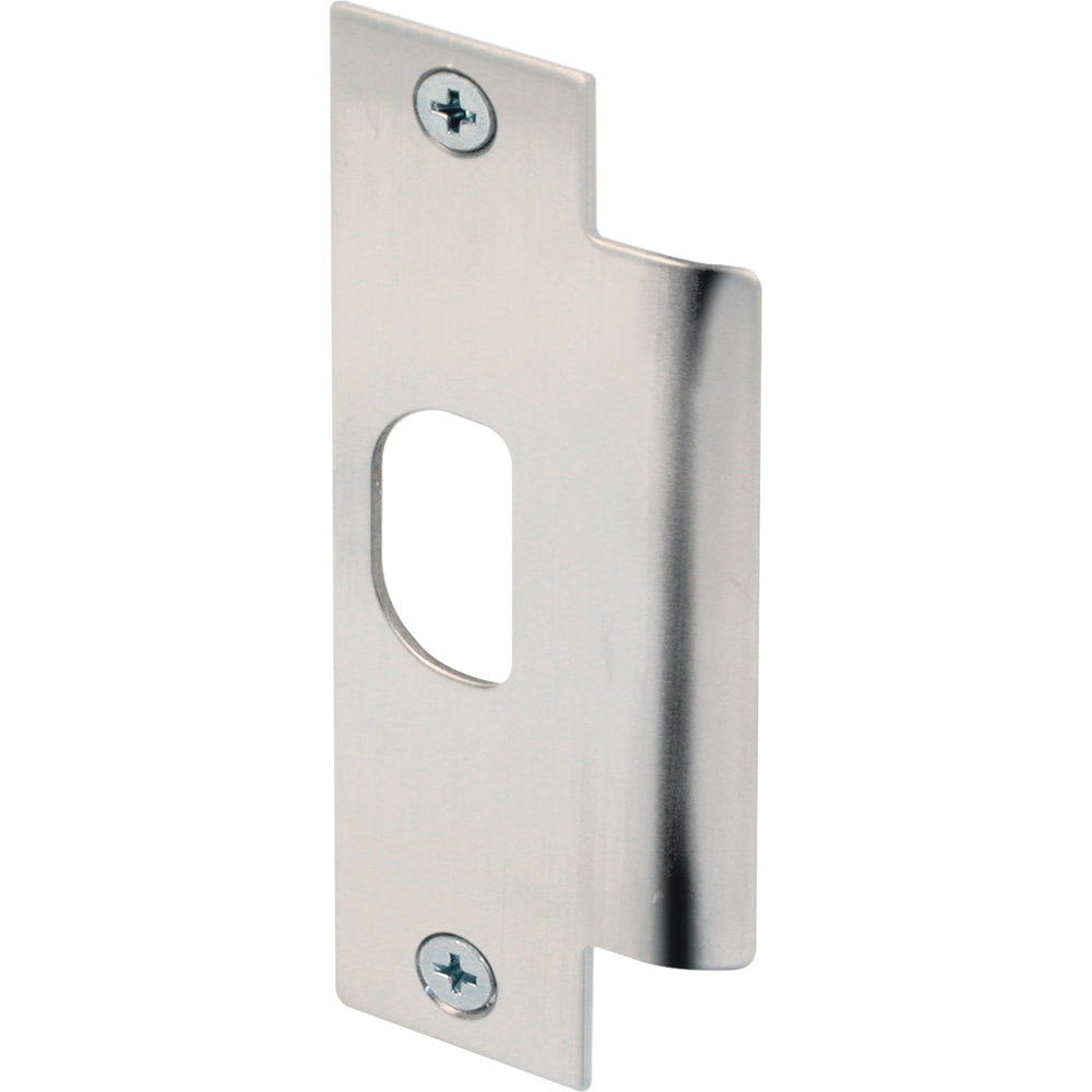 U 9483 Strike Plate, 4-7/8 in L, 1-1/4 in W, Stainless Steel, Brushed