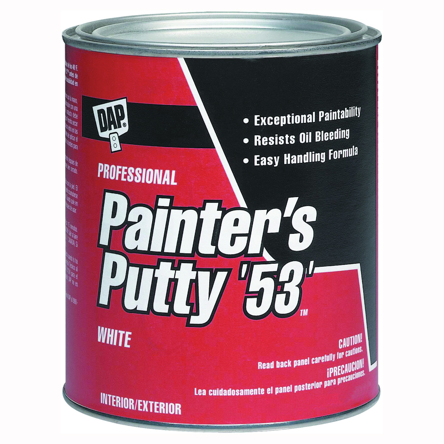 12242 Painter's Putty, Paste, Musty, White, 1 pt Tub