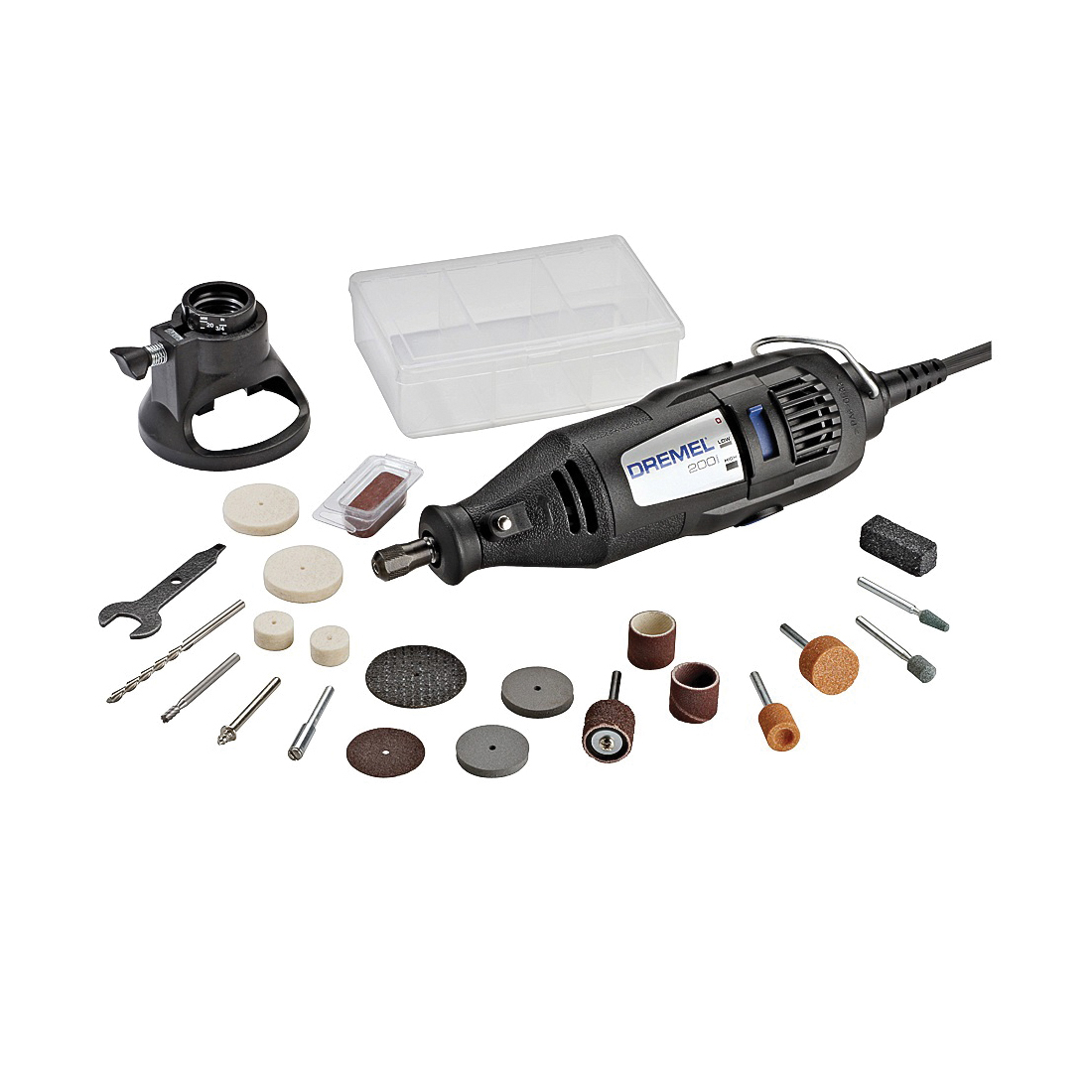 Dremel 200-1/21 Rotary Tool Kit, 0.9 A, 1/8 in Chuck, Keyed Chuck, 2-Speed, 15,000 to 35,000 rpm Speed