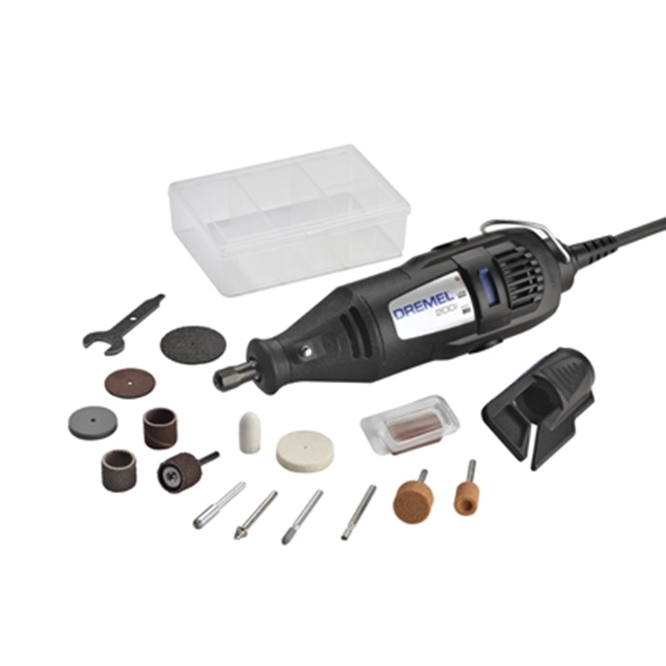 DREMEL 200-1/15 Rotary Tool Kit, 0.9 A, 1/8 in Chuck, Keyed Chuck, 2-Speed, 15,000 to 35,000 rpm Speed - 1