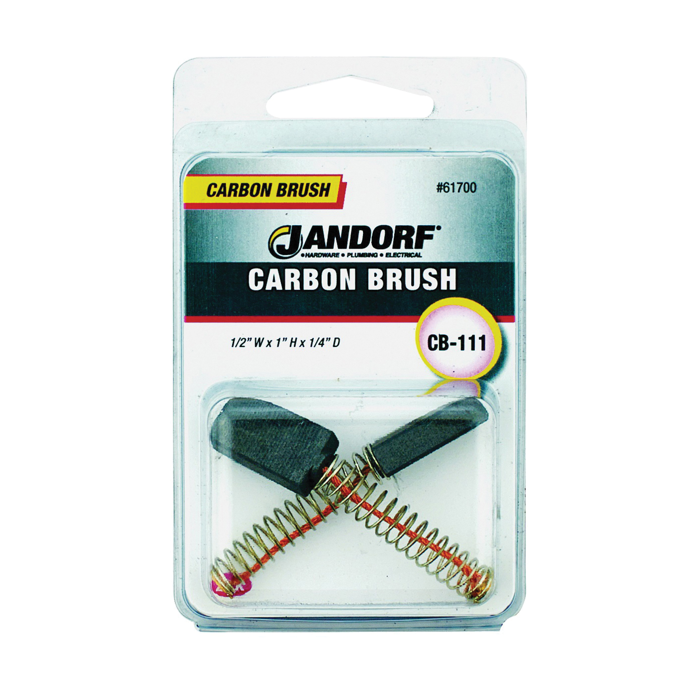 61700 Carbon Brush, Black, For: Mixers, Vacuum Cleaners and Power Tools