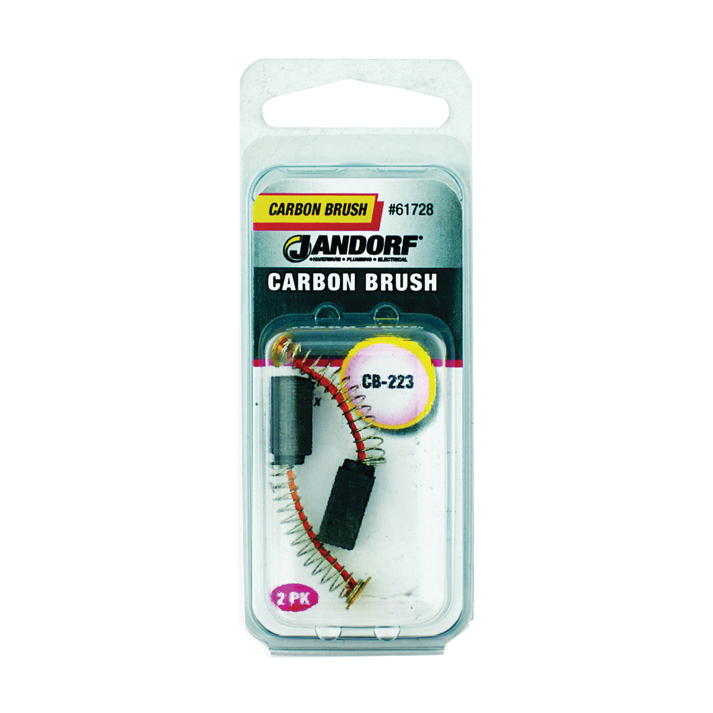 61728 Carbon Brush, Black, For: Mixers, Vacuum Cleaners and Power Tools