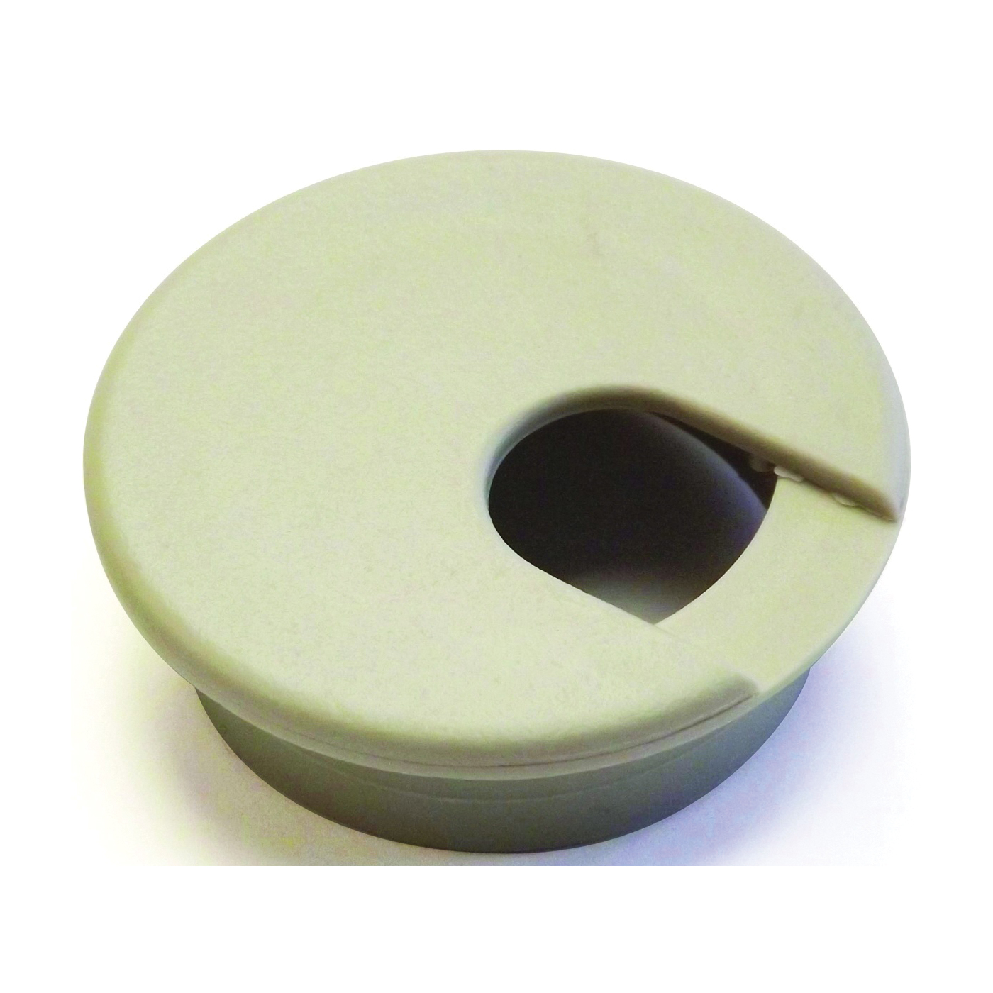 61602 Desk Grommet, 2 in Dia Cable, Polystyrene, Almond