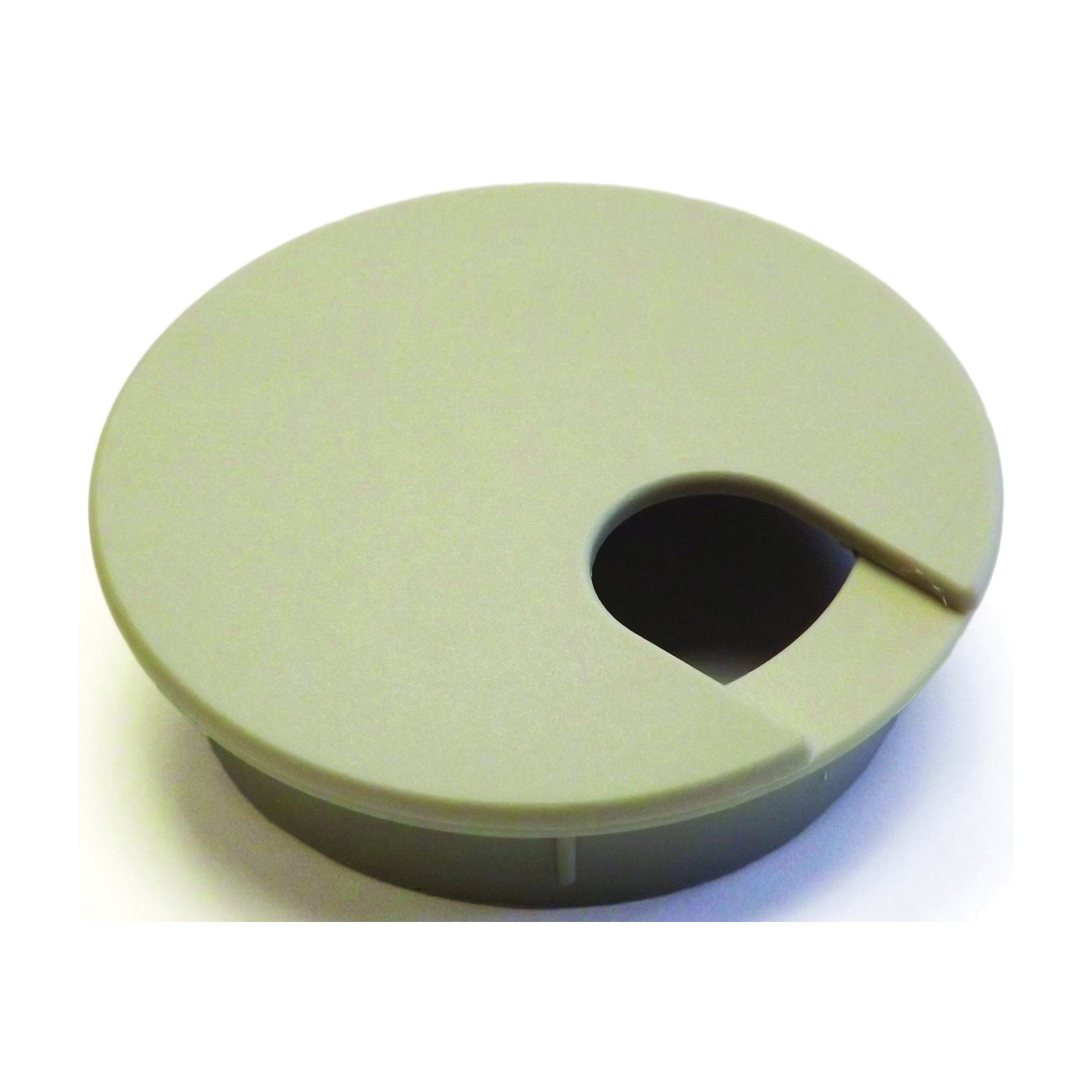 61603 Desk Grommet, 2-1/2 in Dia Cable, Polystyrene, Almond