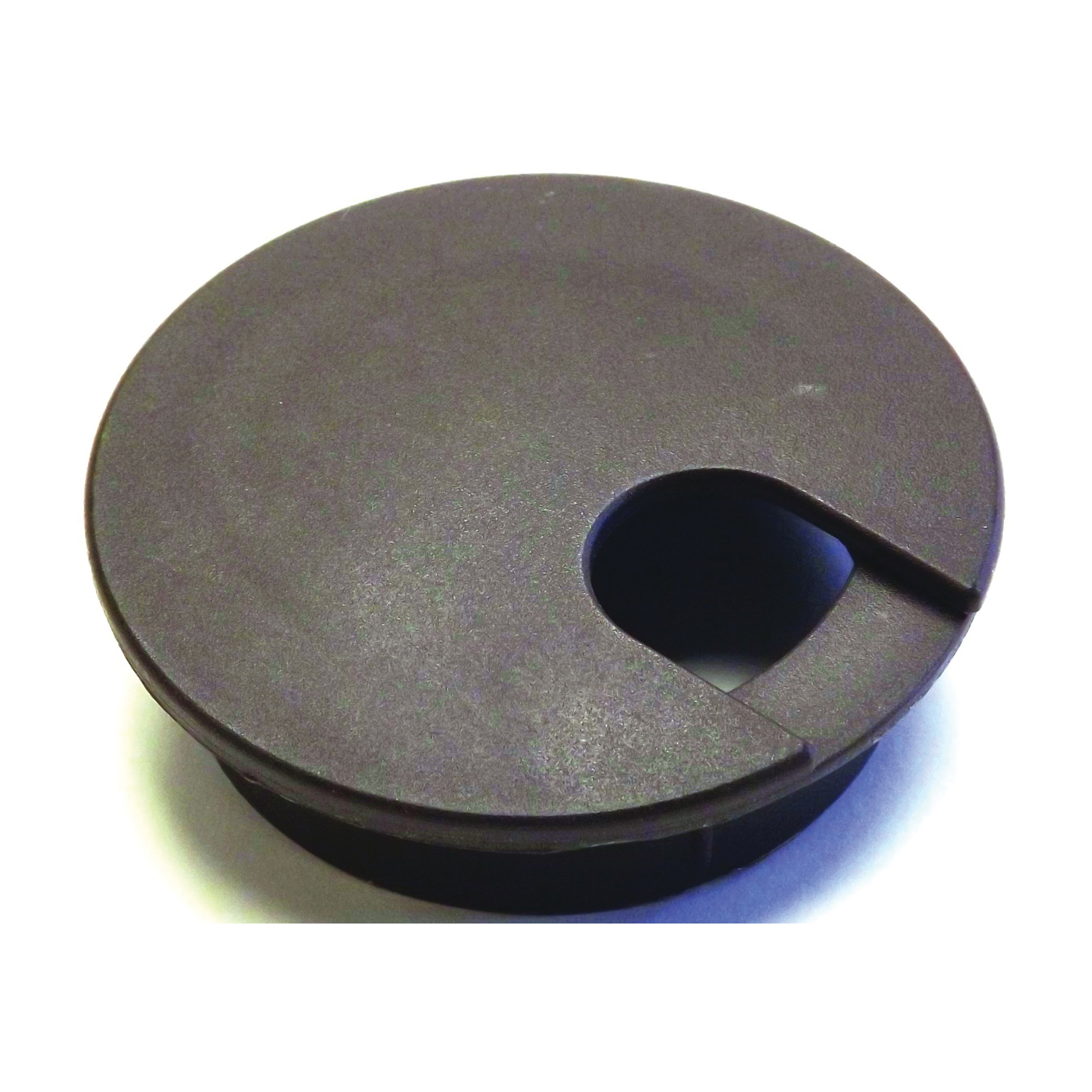 61614 Desk Grommet, 2-1/2 in Dia Cable, Polystyrene, Walnut Brown