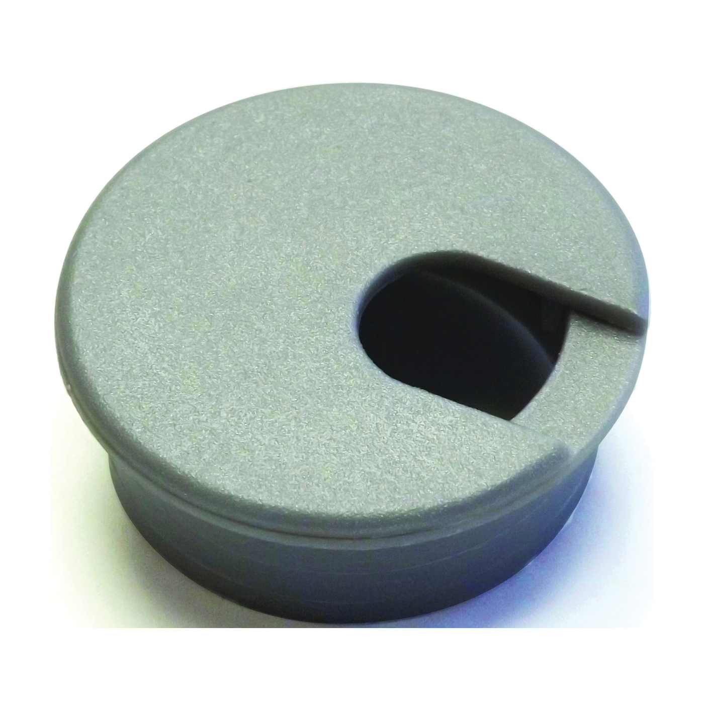 61616 Desk Grommet, 1-3/4 in Dia Cable, Polystyrene, Silver