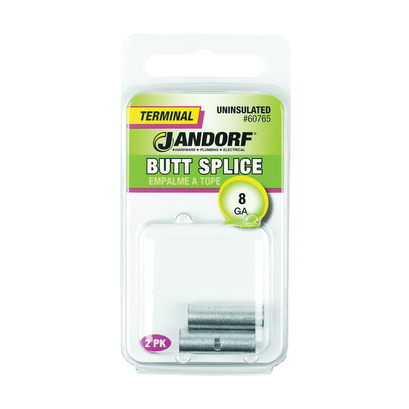 60765 Butt Splice Connector, 8 AWG Wire