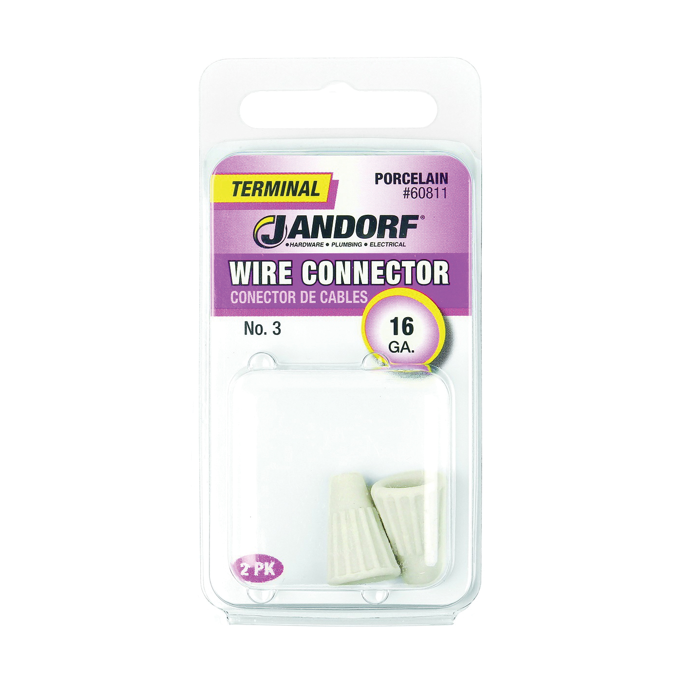 60811 Wire Connector, 16 ga Wire, White