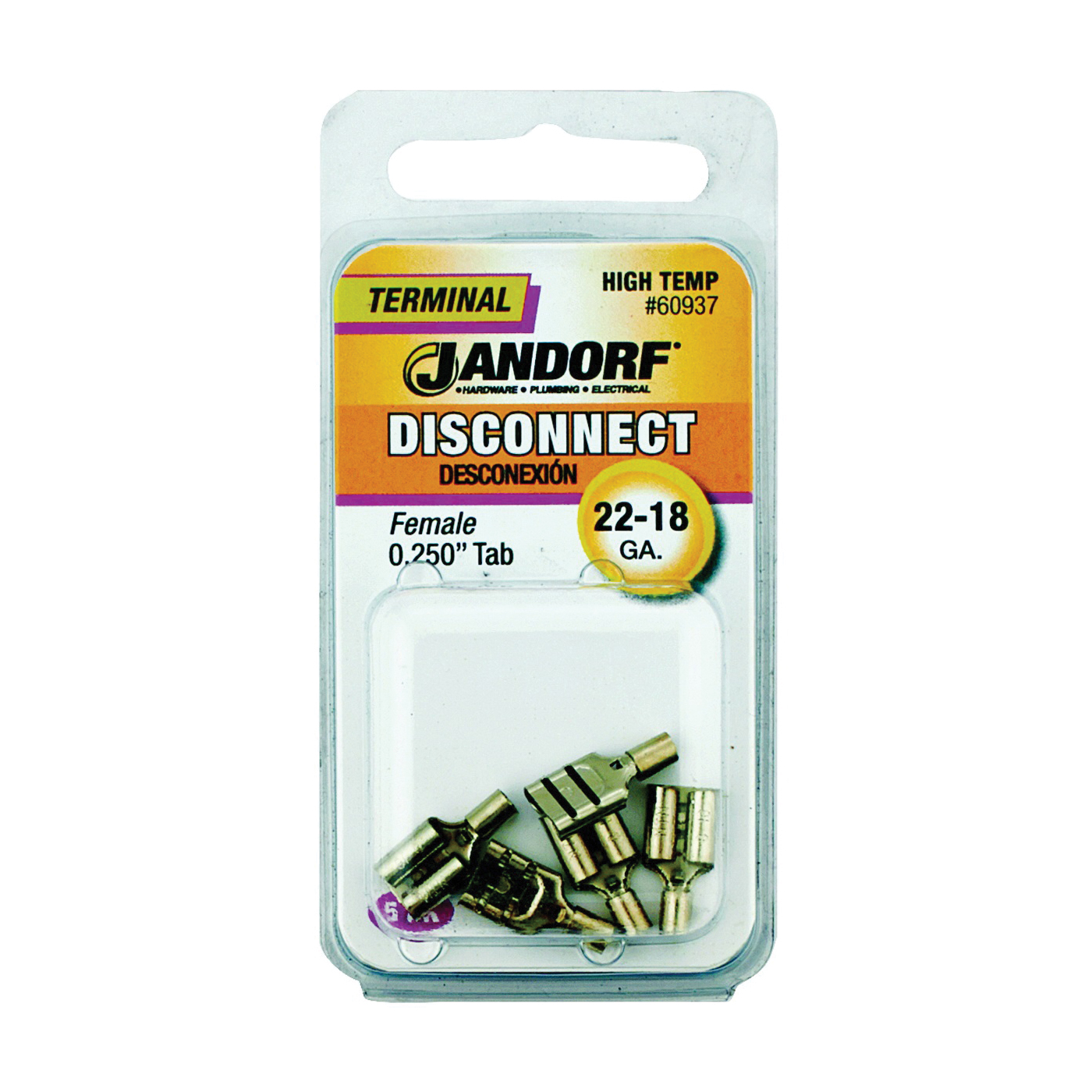 60937 Disconnect Terminal, 22 to 18 AWG Wire