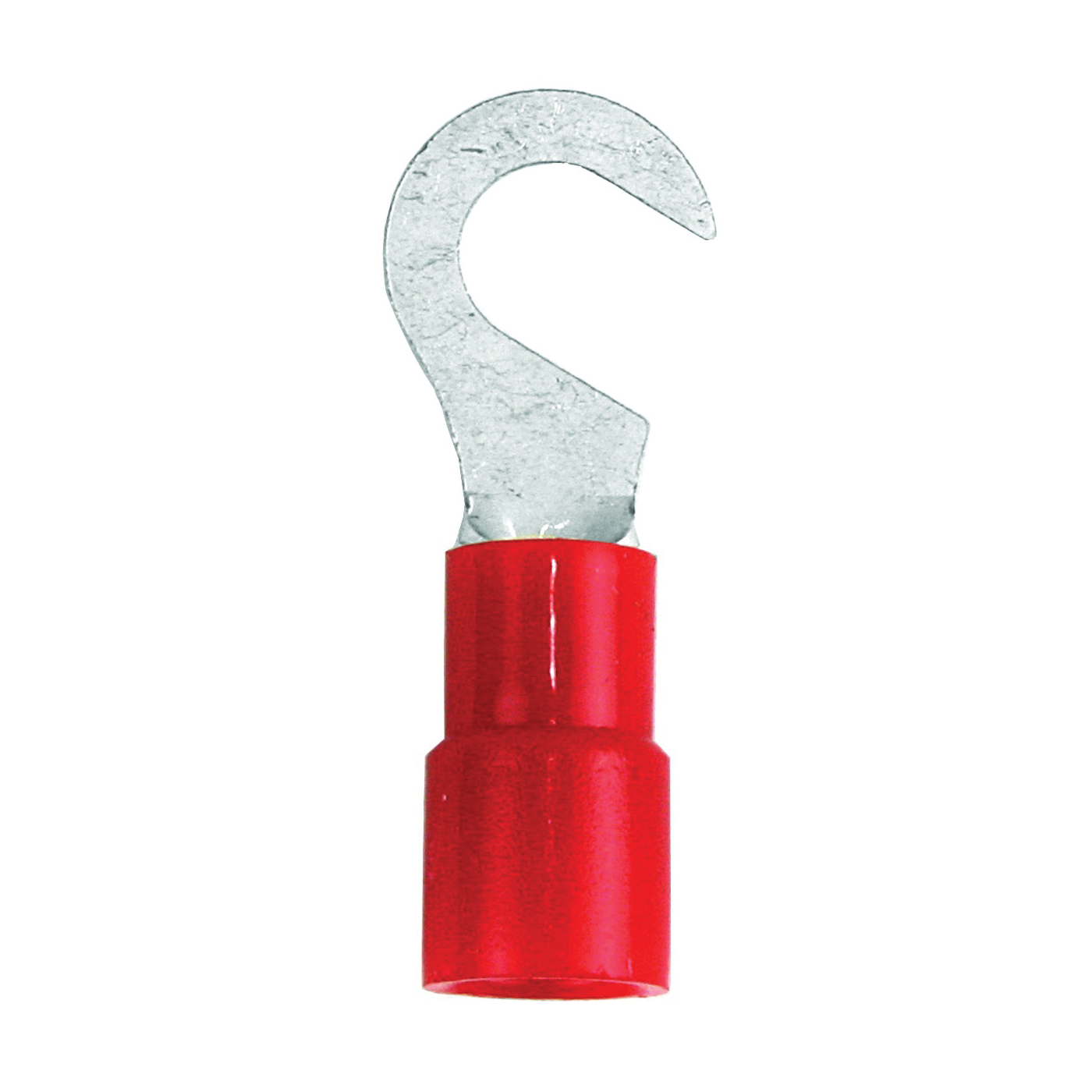 JANDORF® 60959 Hook Terminal, 22 to 18 AWG Wire, #10 Stud, Vinyl Insulation, Copper Contact, Red