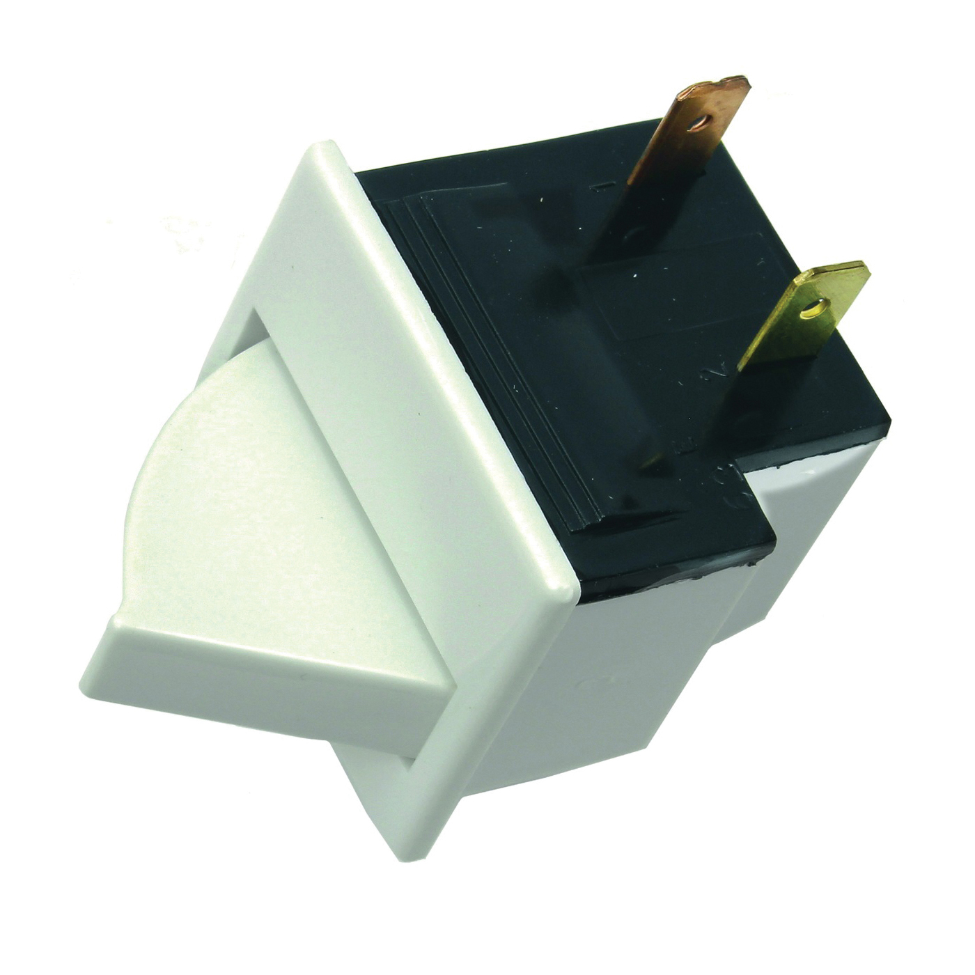 61008 Rocker Switch, 1-Pole, 5 A, 250 V, SPST, Tab Terminal, White