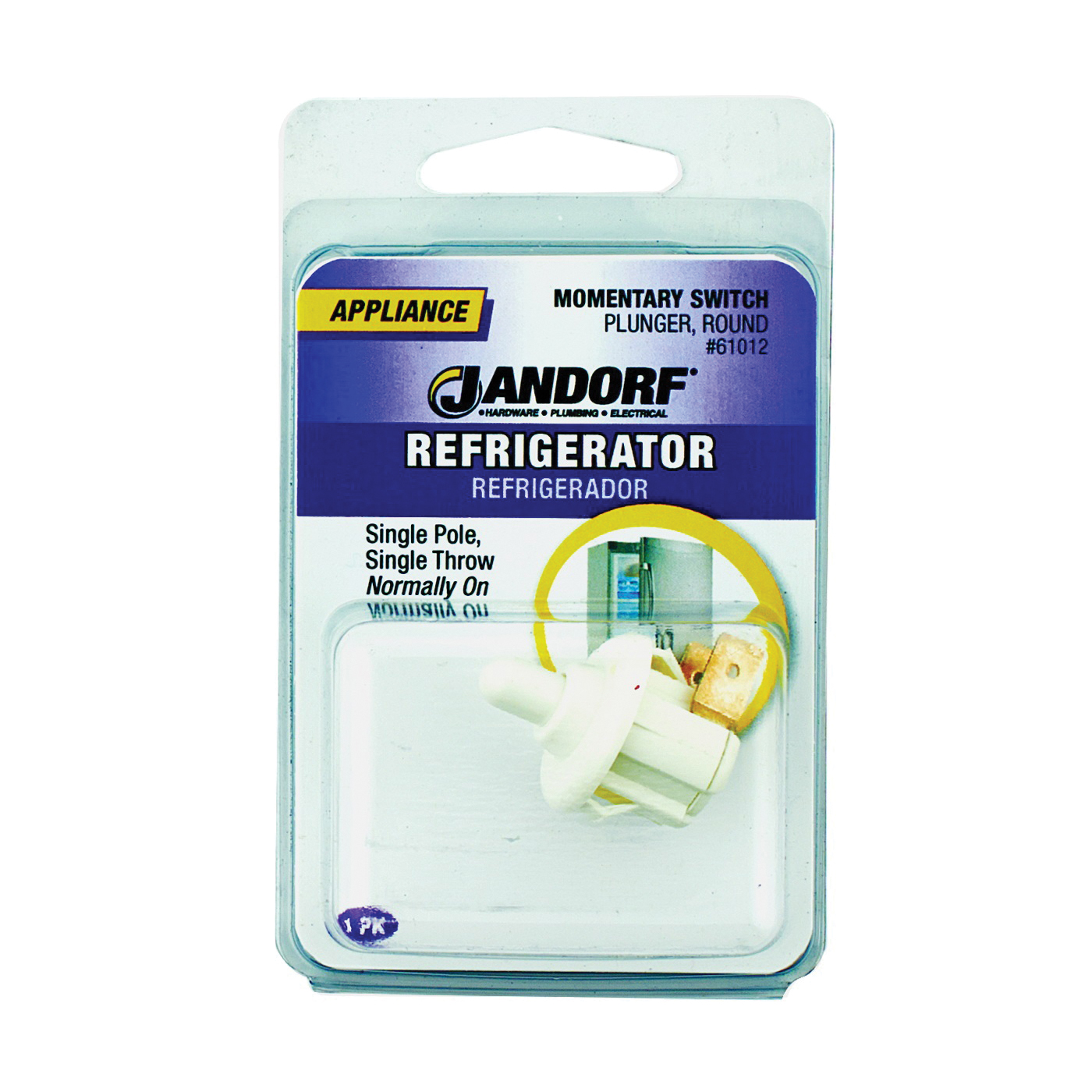 61012 Switch, 0.2 A, 250 V, SPST, Tab Terminal