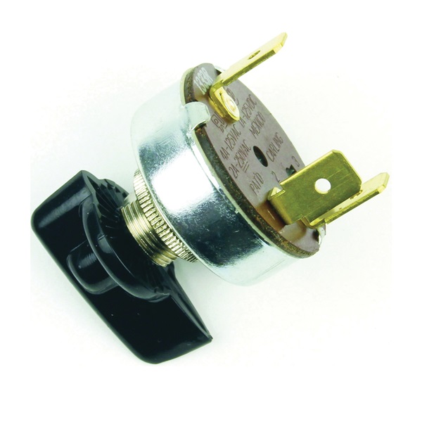 61033 Single Circuit Rotary Switch, 1 A, 125 V, SPDT, Plastic, Black