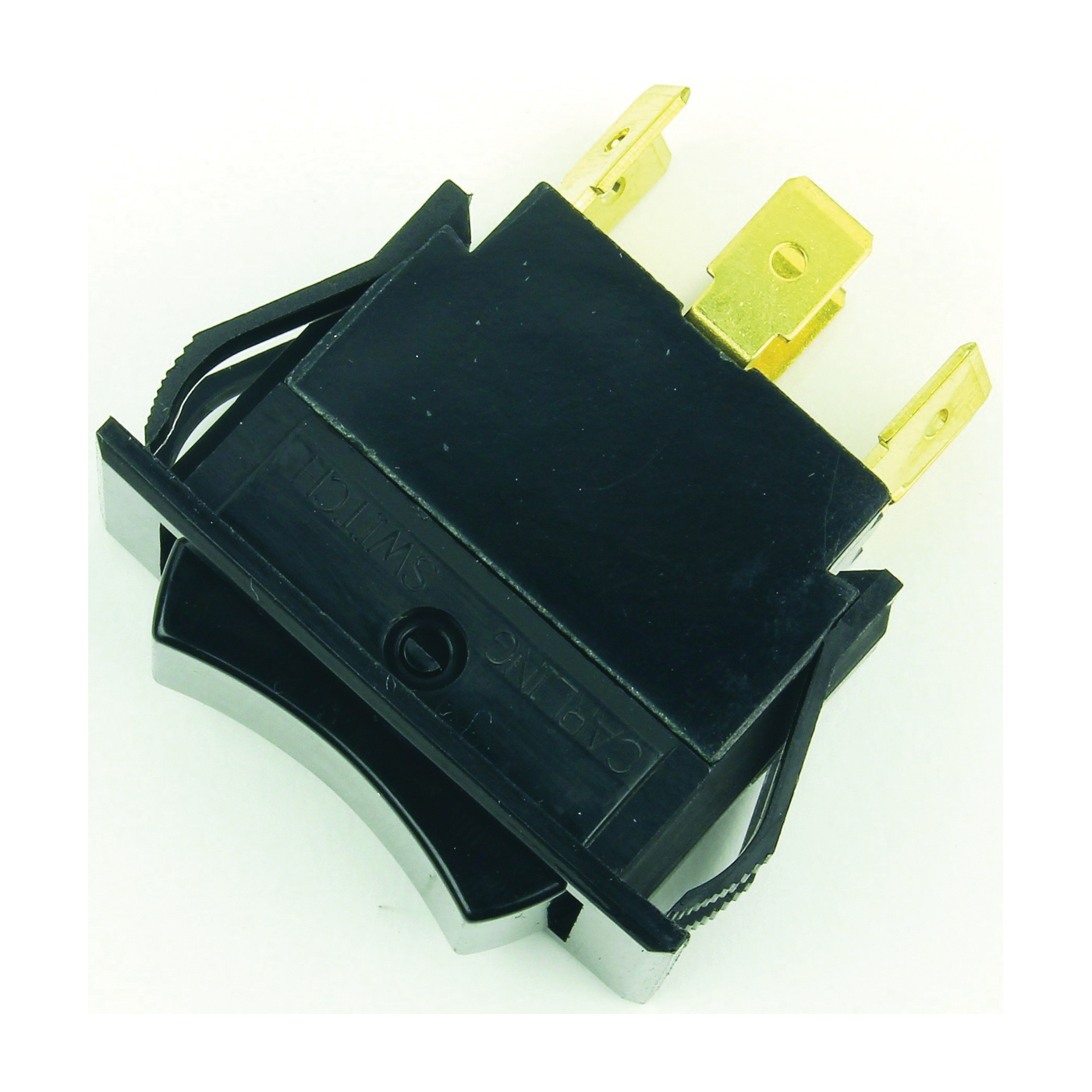 61100 Rocker Switch, 10/15 A, 125/250 V, DPDT, Tab Terminal, Black