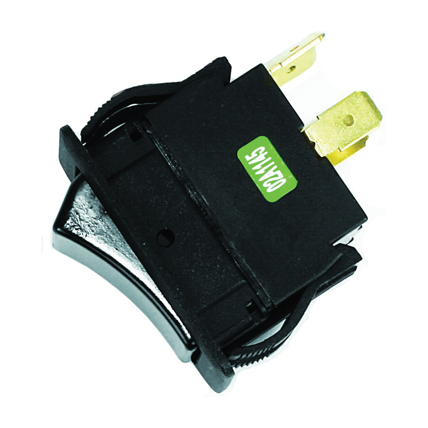 61124 Rocker Switch, 15/20 A, 125/250 V, DPST, Tab Terminal, Black