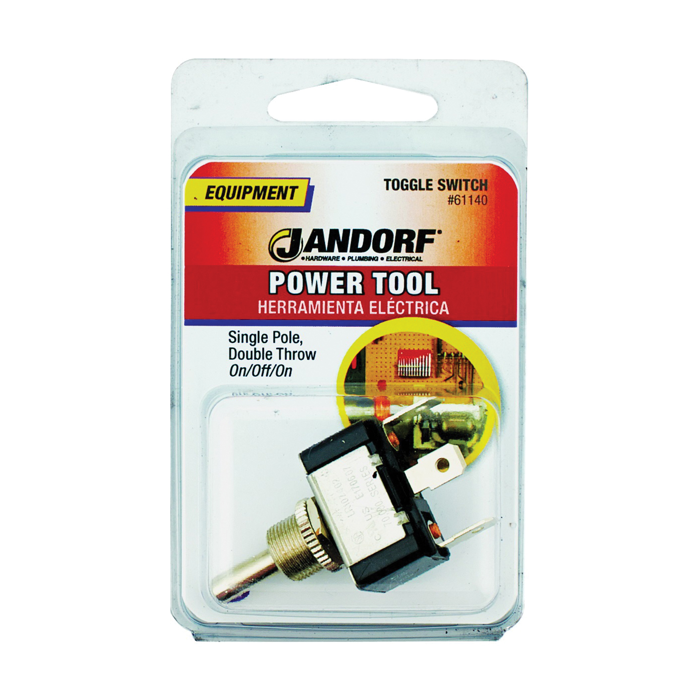 61140 Switch, 15/20 A, 125/277 V, SPDT, Tab Terminal, Brass