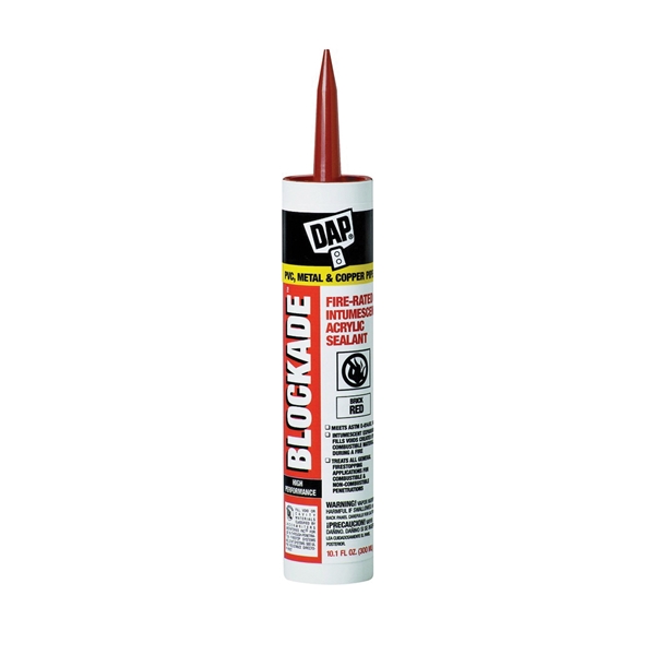Dap Blockade 18858 Acrylic Sealant, Red, 40 to 110 deg F, 10.1 oz, Cartridge