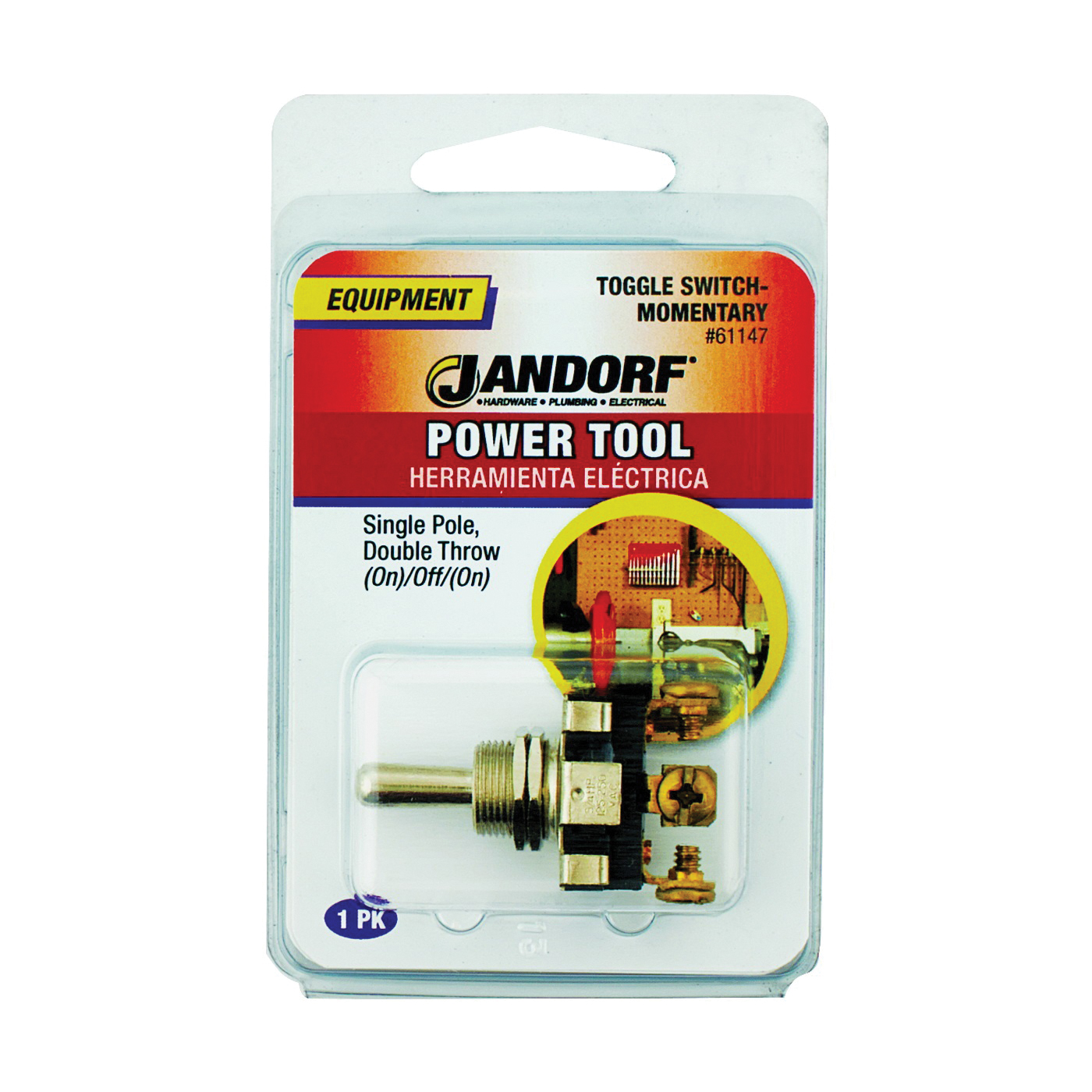 61147 Switch, 10/20 A, 125/250 V, SPDT, Screw Terminal, Brass