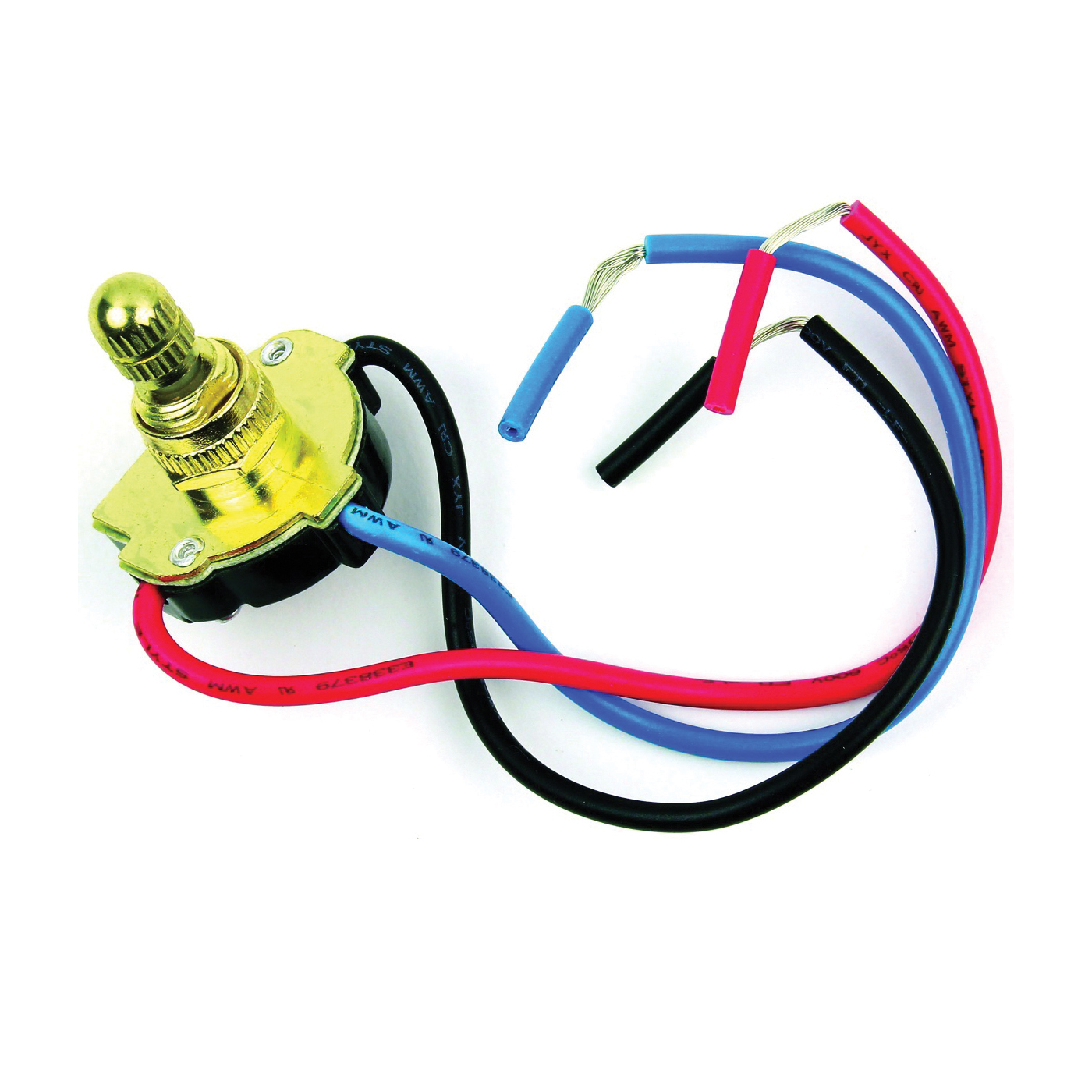 61215 Double Circuit Rotary Switch, 3 A, 125 V, Brass