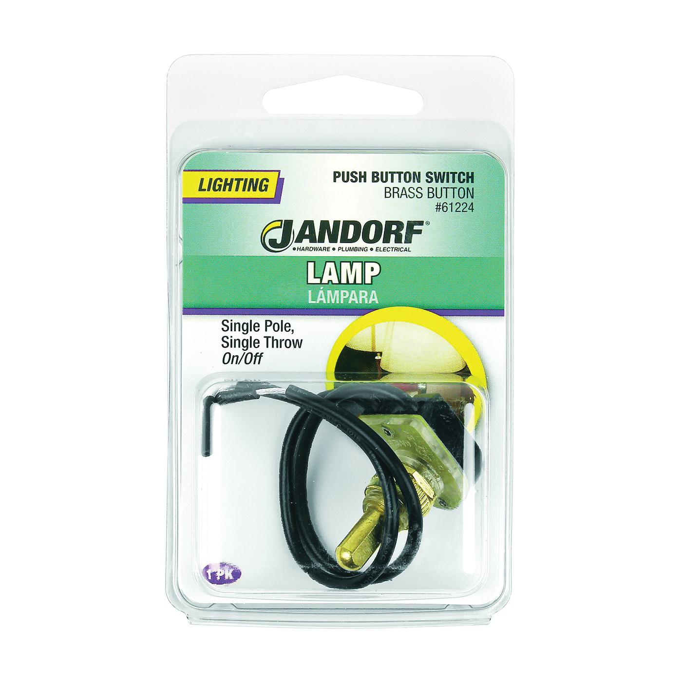 61224 Switch, 3/6 A, 125/250 VAC, SPST, Lead Wire Terminal, Black