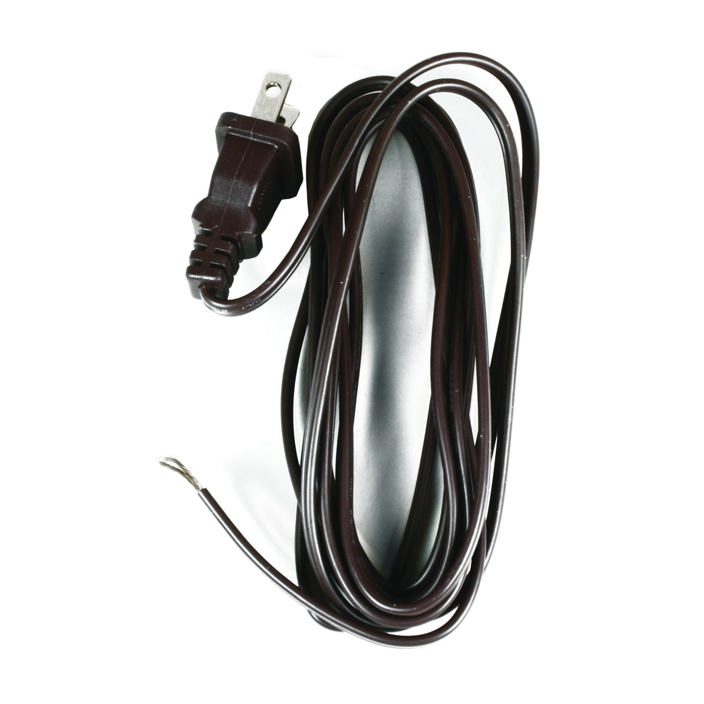 60135 Lamp Cord with Polarized Plug, 8 ft L, Brown Sheath, SPT-1