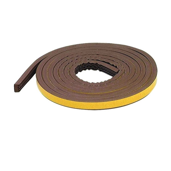 63644 Window Seal, 19/32 in W, 10 ft L, EPDM, Brown