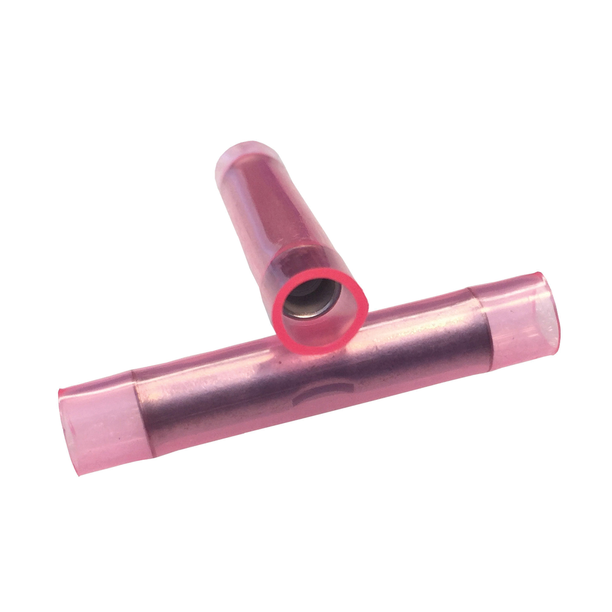 65501 Butt Splice Connector, 600 V, 22 to 18 AWG Wire, Nylon Insulation, Red