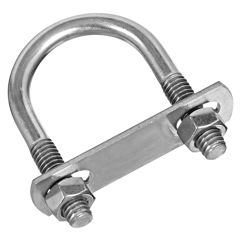 N222-448 U-Bolt, 5/16-18 Thread, 1.13 in L Thread, Stainless Steel, Stainless Steel