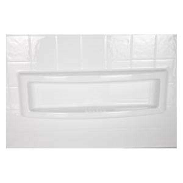 DELTA Distinction 39094-HD Bathtub Wall Set, 60 in H, 55-3/4 to 60 in W, Polycomposite, White, Adhesive Installation - 1