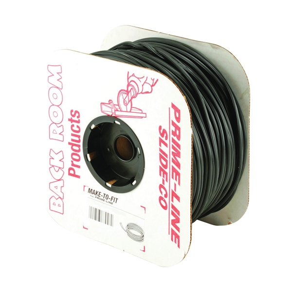 P7552 Screen Retainer Spline, 0.12 in D, 500 ft L, Vinyl, Black, Round