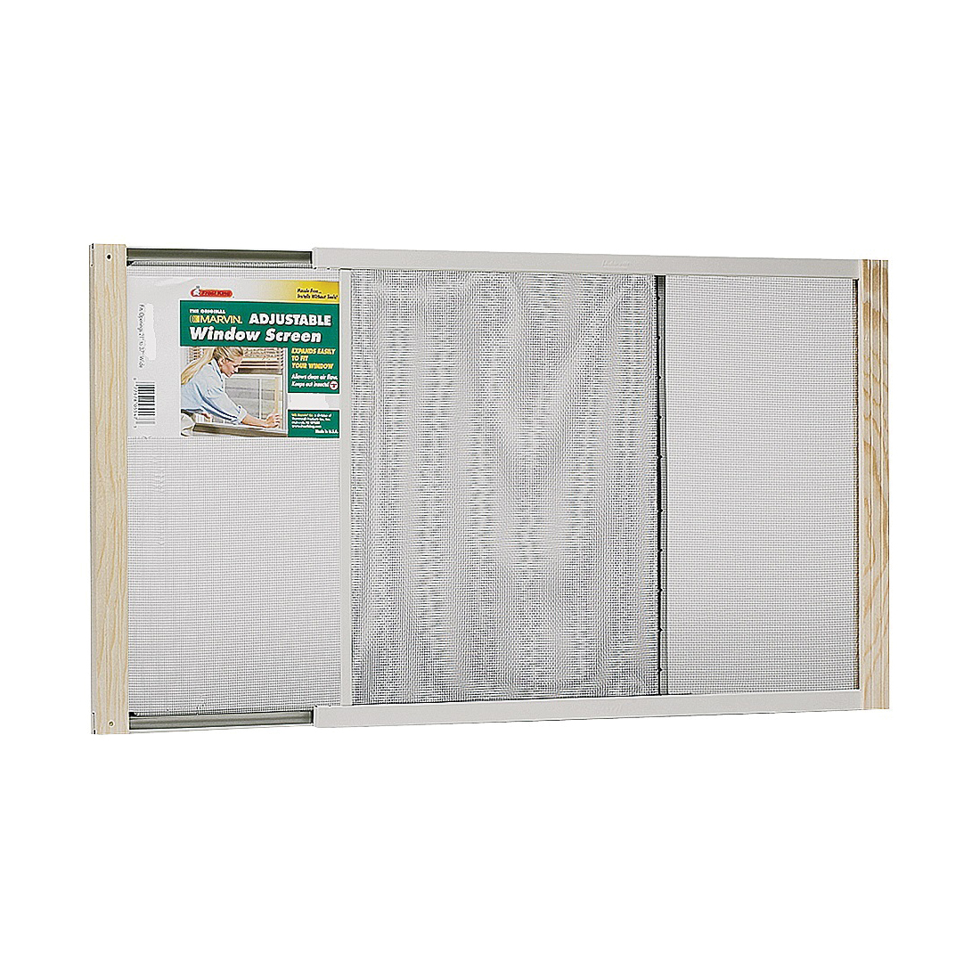 Frost King W.B. Marvin AWS1833 Window Screen, 18 in L, 19 to 33 in W, Aluminum - 1