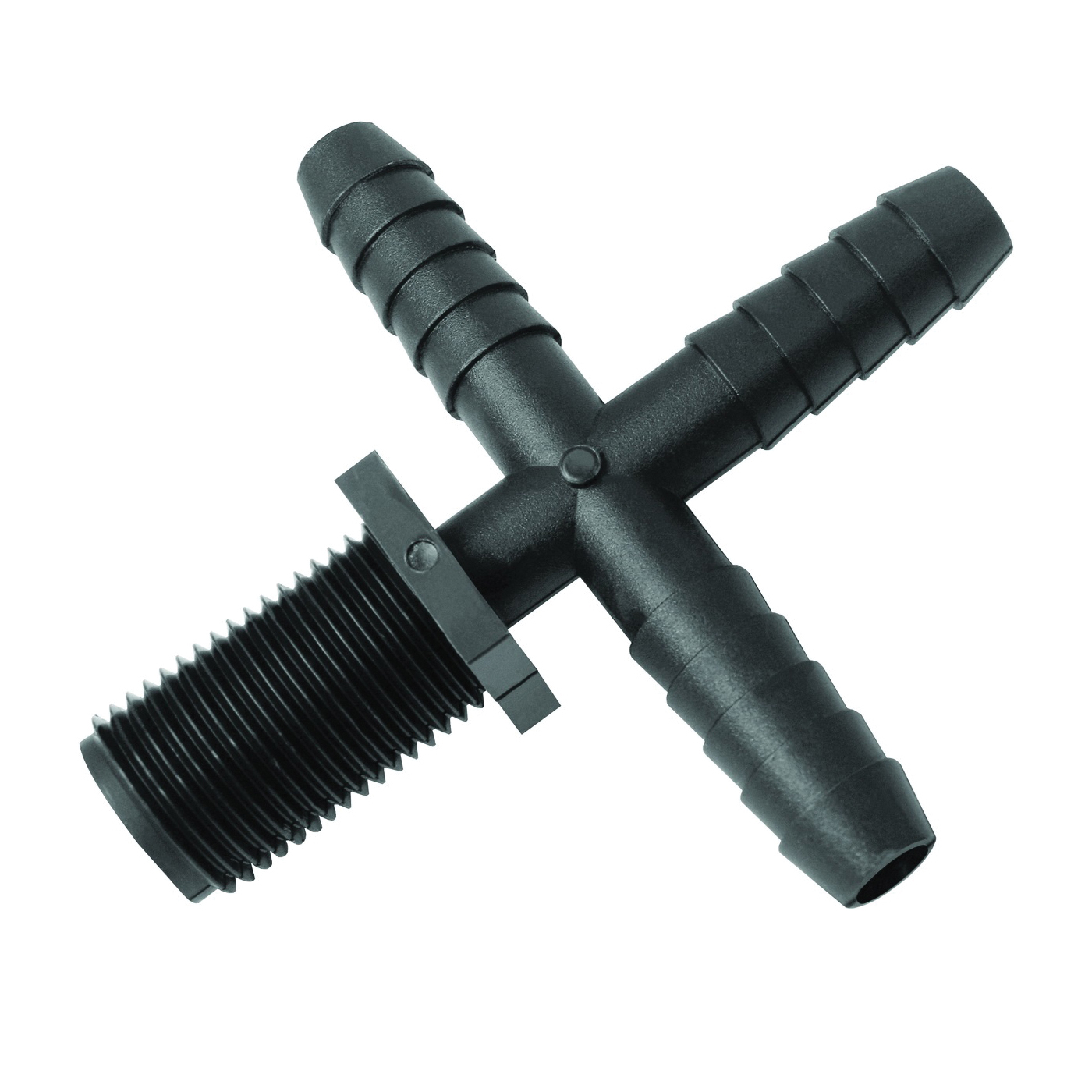 T 38 C P 1PK Hose to Pipe Cross, Nozzle, Polypropylene