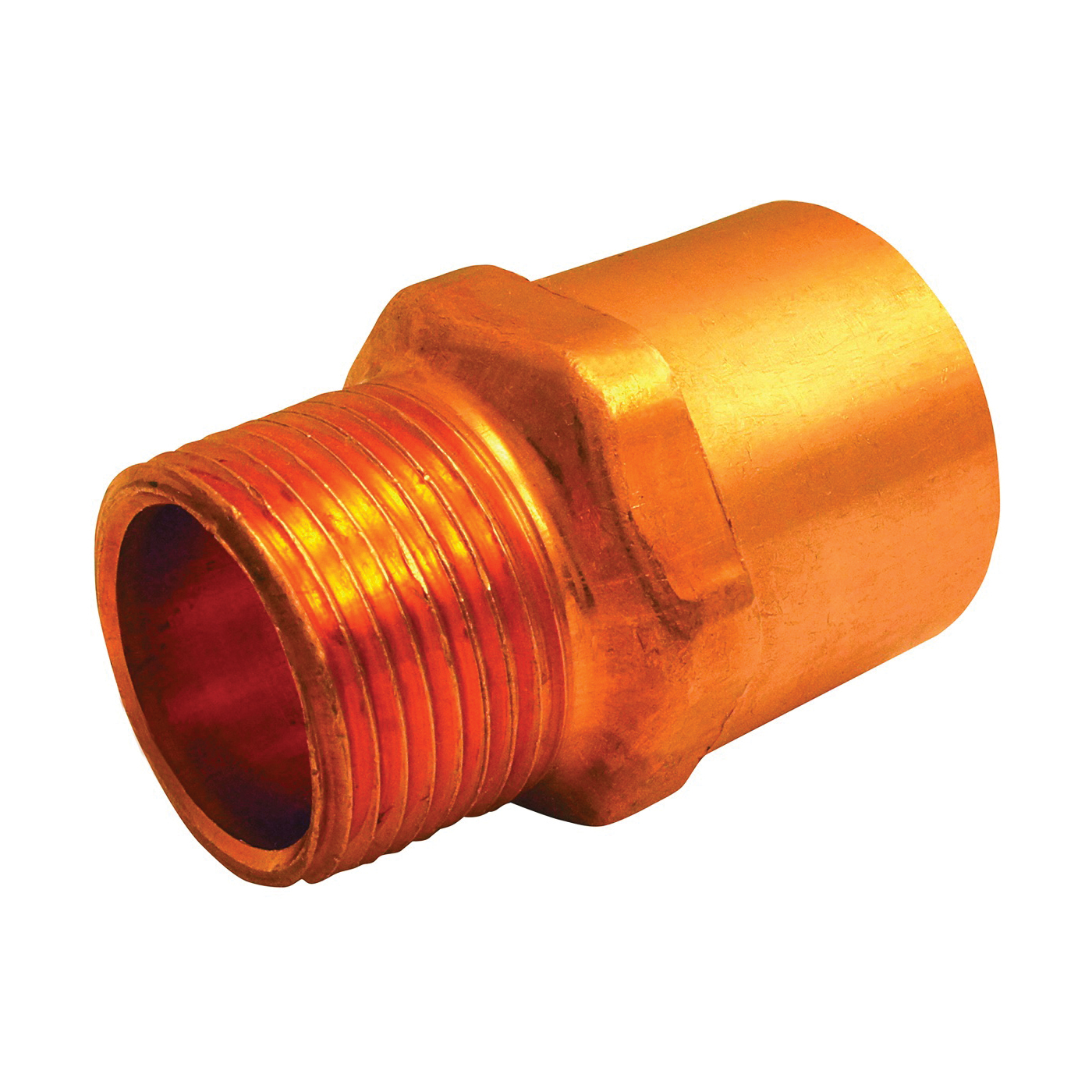104R Series 30336 Reducing Pipe Adapter, 3/4 x 1 in, Sweat x MNPT, Copper