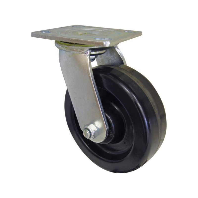 1400 Series 9774 Phenolic Swivel Caster, 6 in Dia Wheel, Phenolic Wheel, Black, 840 lb