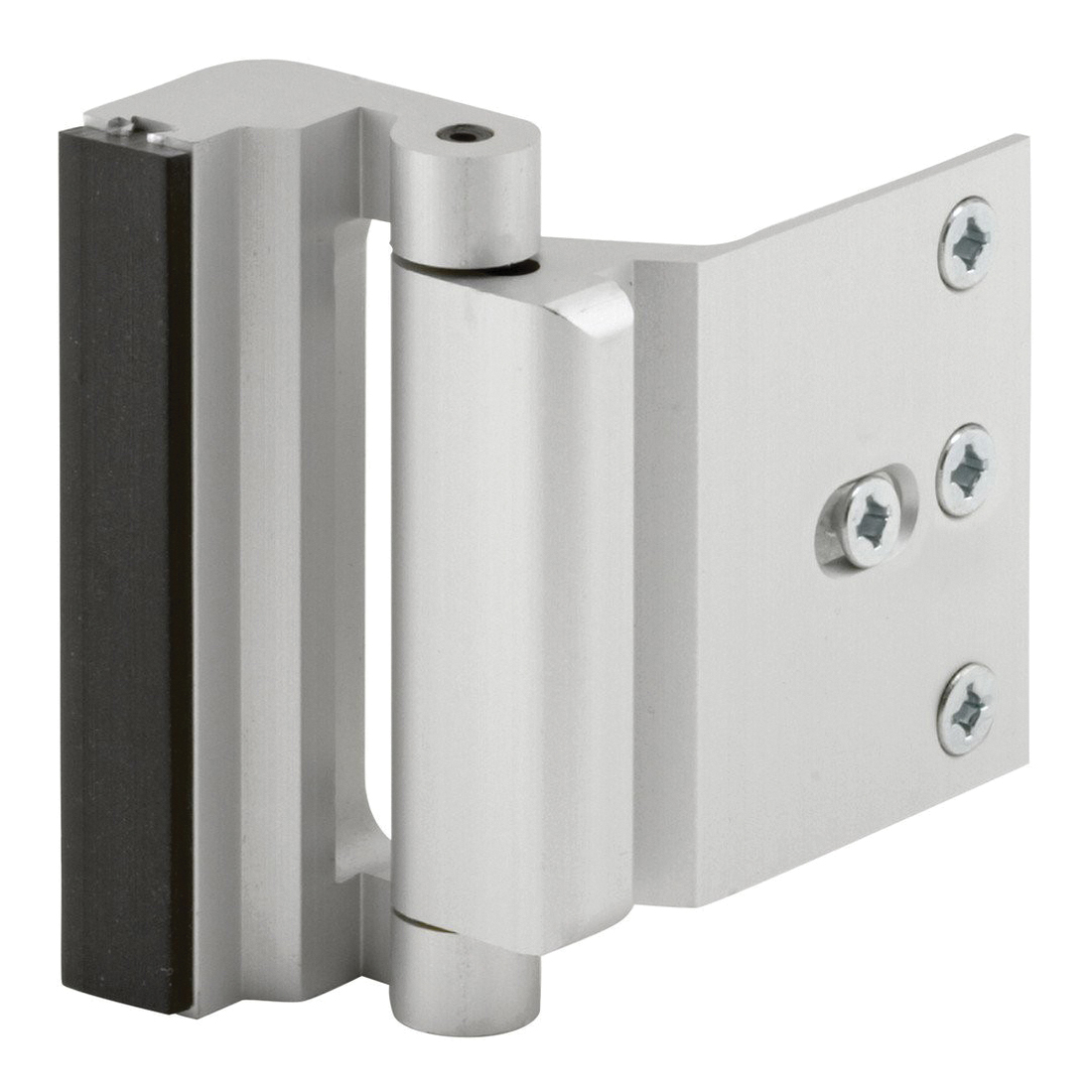 U 10827 Blocker Entry Door Stop, 2-3/16 in L, 1-3/8 in W, Aluminum, Anodized Satin Nickel