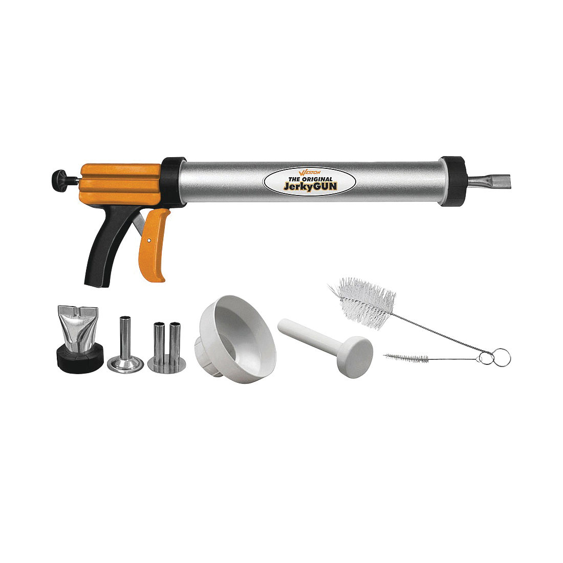 37-0111-W Original Jerky Gun, 1.5 lb Grind, Aluminum/Stainless Steel, Silver