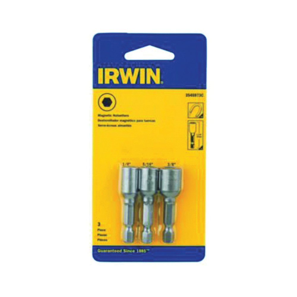 IWAF242-3 Series Nutsetter Set, 1-7/8 in Length, 3-Piece, Lobular, Steel, 3/PK