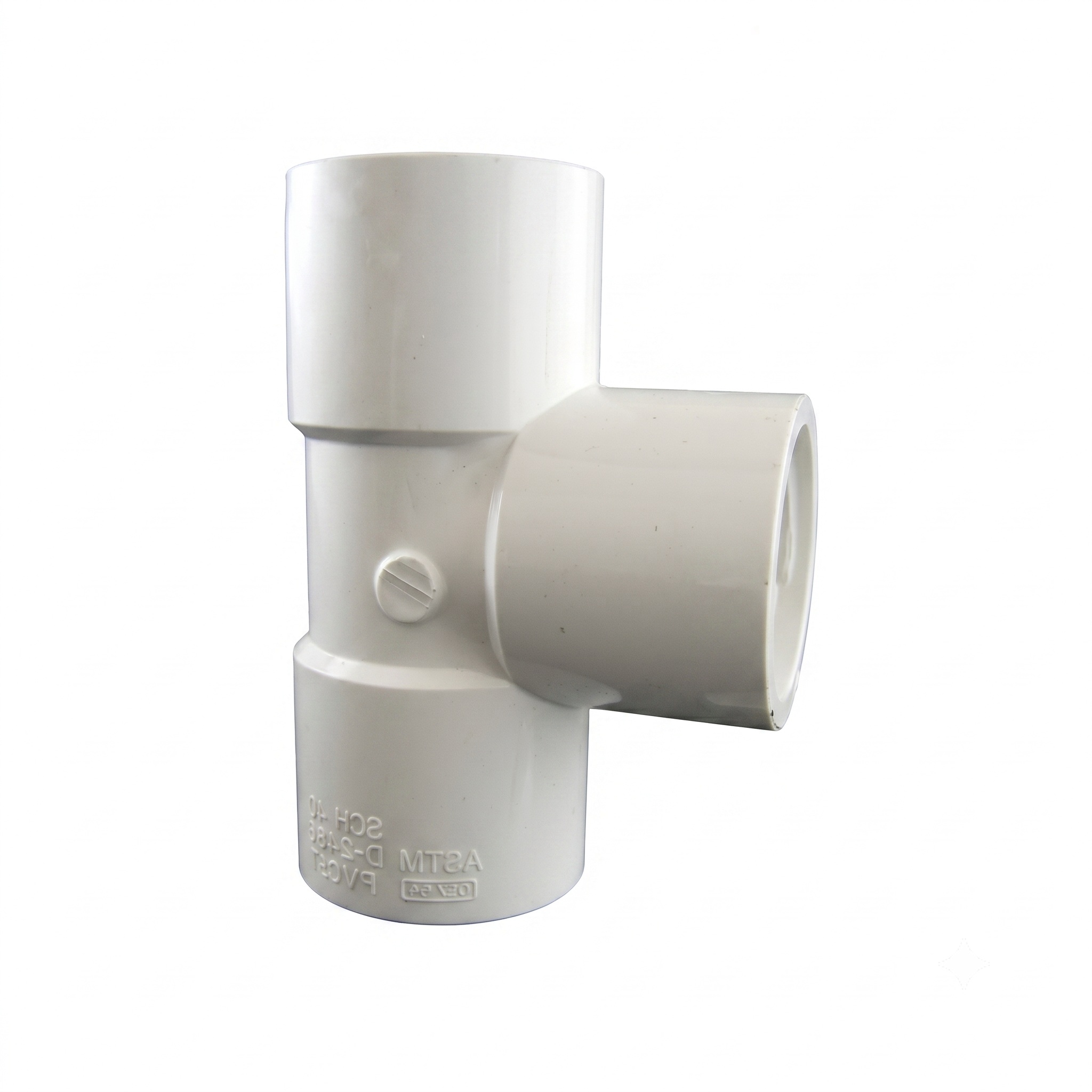 435852 Pipe Tee, 3/4 in, Socket x Socket x FPT, PVC, White, SCH 40 Schedule, 150 psi Pressure