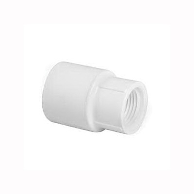 435992 Reducing Pipe Adapter, 3/4 x 1/2 in, Socket x FPT, PVC, White, SCH 40 Schedule, 150 psi Pressure