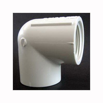 435540 Pipe Elbow, 1 in, FPT, 90 deg Angle, PVC, White, SCH 40 Schedule, 150 psi Pressure