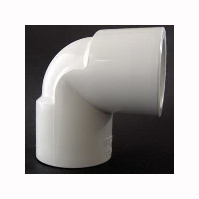 435506 Pipe Elbow, 1/2 in, Socket x FPT, 90 deg Angle, PVC, White, SCH 40 Schedule, 150 psi Pressure