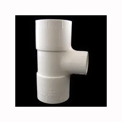 435799 Pipe Tee, 1-1/4 x 1 in, Socket, PVC, White, SCH 40 Schedule, 150 psi Pressure