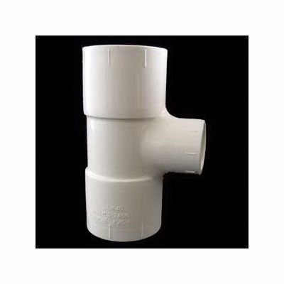 435803 Pipe Tee, 1-1/2 x 1-1/4 in, Socket, PVC, White, SCH 40 Schedule, 150 psi Pressure