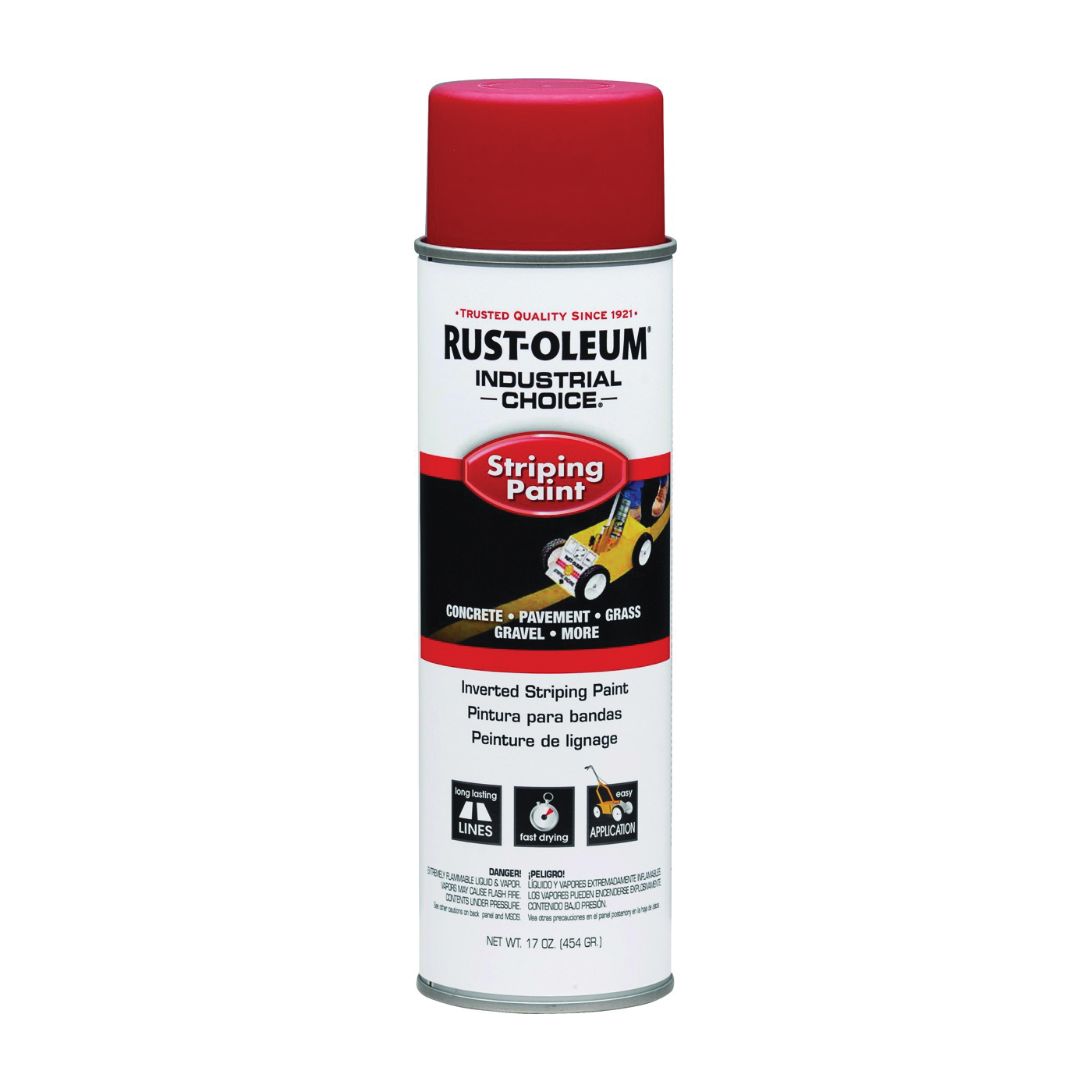 1665838 Inverted Marking Spray Paint, Gloss, Red, 18 oz, Can